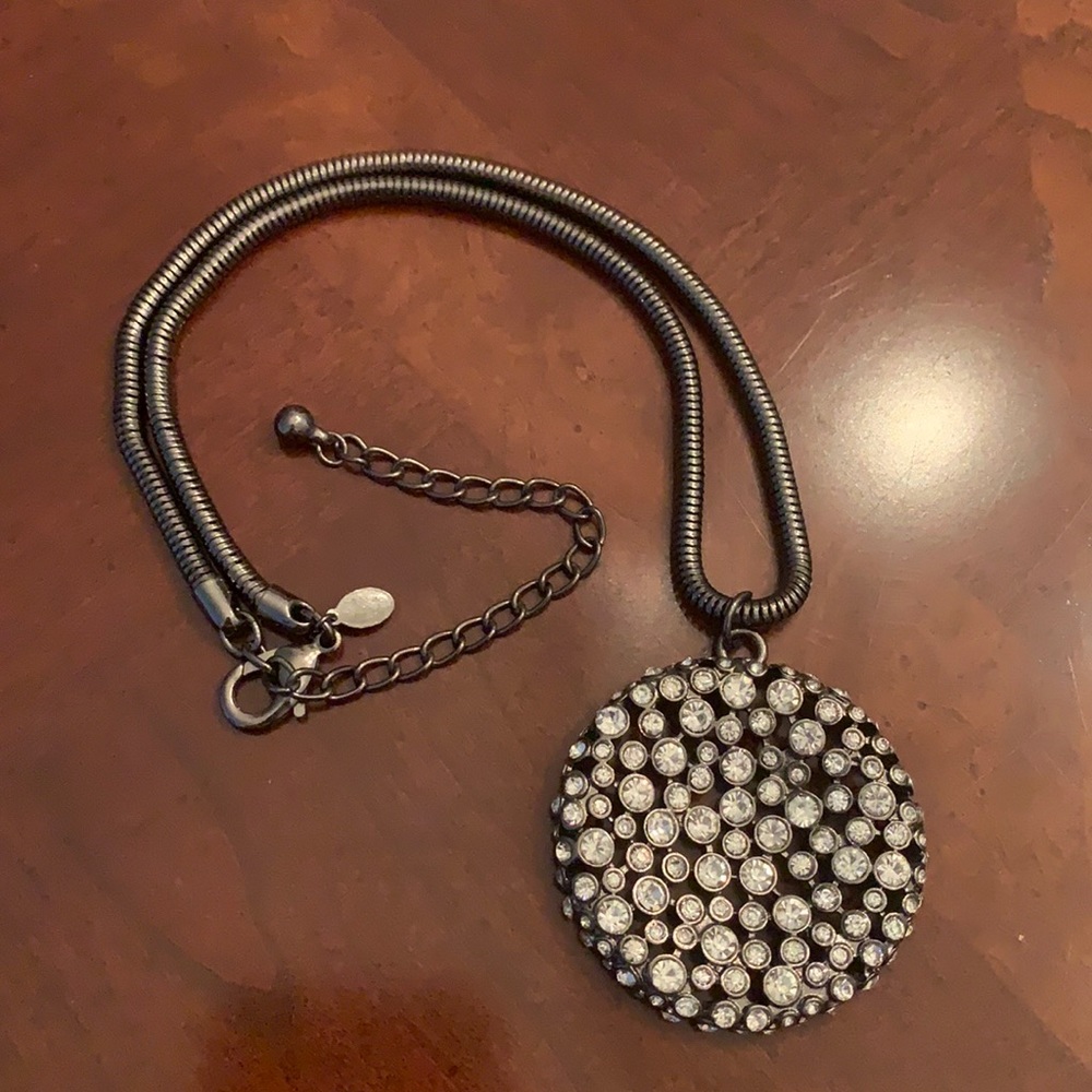 Rhinestone Circular Pendant Necklace by Chico’s